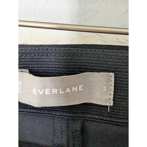 Everlane High Rise Cotton Flat Front Skinny Work Pants Womens Size 2 Black - Picture 4 of 7